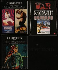 9x0658 LOT OF 2 AUCTION CATALOGS AND 1 SOFTCOVER MOVIE POSTER BOOK 1996-2000 great color images!
