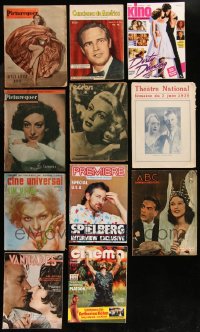 9x0567 LOT OF 11 NON-U.S. MOVIE MAGAZINES 1930s-1980s filled with great images & articles!