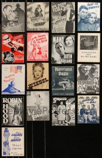 9x0741 LOT OF 17 DANISH PROGRAMS 1930s-1950s cool different images from a variety of movies!