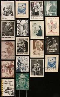 9x0738 LOT OF 18 DANISH PROGRAMS 1920s-1940s cool different images from a variety of movies!