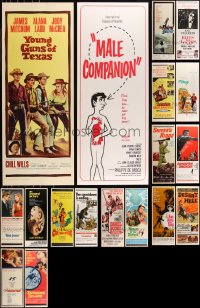 9x1044 LOT OF 22 UNFOLDED INSERTS 1960s great images from a variety of different movies!