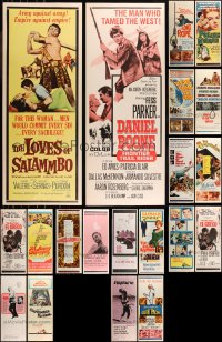 9x1047 LOT OF 20 UNFOLDED INSERTS 1960s great images from a variety of different movies!
