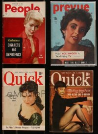 9x0602 LOT OF 4 DIGEST MAGAZINES 1950s Kim Novak, Elizabeth Taylor, Ava Gardner, Leslie Caron!
