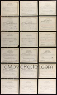 9x0706 LOT OF 42 VITAPHONE LICENSES FOR DUPLICATES 1929 State of New York Education Department!