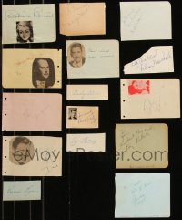 9x0682 LOT OF 15 AUTOGRAPHED ALBUM PAGES 1930s-1950s you can frame them with repro photos!
