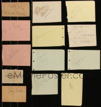 9x0683 LOT OF 13 AUTOGRAPHED ALBUM PAGES 1930s-1940s you can frame them with repro photos!