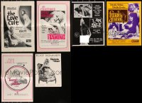 9x0518 LOT OF 6 UNCUT SEXPLOITATION PRESSBOOKS 1960s advertising for sexy movies with some nudity!