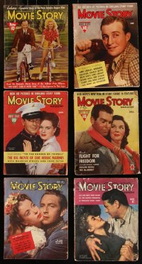 9x0581 LOT OF 6 MOVIE STORY MOVIE MAGAZINES 1938-1944 filled with great images & information!