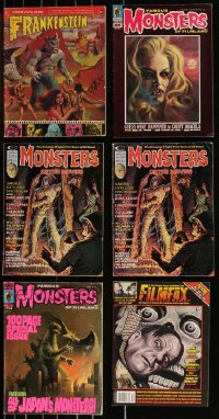 9x0582 LOT OF 6 MONSTER MAGAZINES 1970s-2010s filled with great horror images & articles!