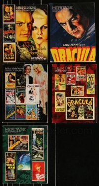 9x0670 LOT OF 5 HERITAGE MOVIE POSTER AUCTION CATALOGS 2012-2019 great images of rare items!