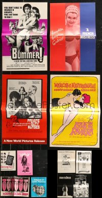 9x0506 LOT OF 12 UNCUT SEXPLOITATION PRESSBOOKS 1960s-1970s great advertising for sexy movies!