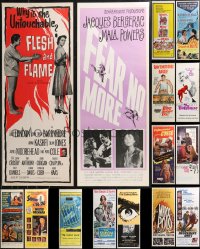 9x1056 LOT OF 15 MOSTLY UNFOLDED 1960S INSERTS 1960s great images from a variety of movies!