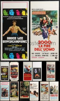 9x0984 LOT OF 13 FORMERLY FOLDED ITALIAN LOCANDINAS 1950s-1990s a variety of cool movie images!