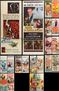 9x1037 LOT OF 26 FORMERLY FOLDED INSERTS 1940s-1950s great images from a variety of movies!
