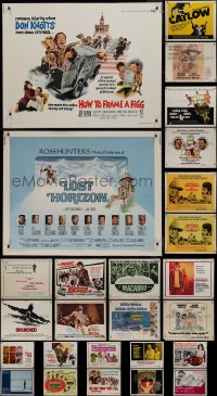 9x1067 LOT OF 26 UNFOLDED AND FORMERLY FOLDED 1960S-70S HALF-SHEETS 1960s-1970s cool movie images!