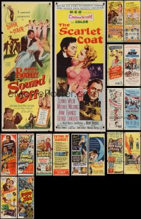 9x1040 LOT OF 24 FORMERLY FOLDED INSERTS 1940s-1960s great images from a variety of movies!