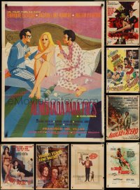 9x0113 LOT OF 9 FOLDED MEXICAN POSTERS 1960s-1970s great images from a variety of different movies!