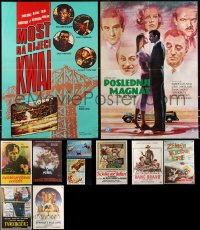 9x1013 LOT OF 17 FORMERLY FOLDED YUGOSLAVIAN POSTERS 1950s-1980s a variety of cool movie images!