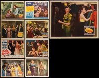 9x0439 LOT OF 8 GENE TIERNEY LOBBY CARDS 1943-1952 scenes from her movies, plus bonus card!