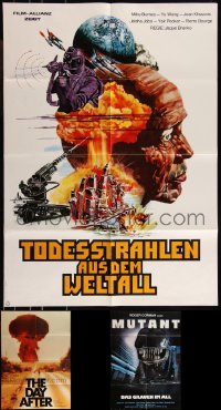 9x0099 LOT OF 5 FOLDED HORROR/SCI-FI/FANTASY GERMAN A1 POSTERS 1970s-1980s cool movie images!