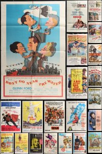 9x0236 LOT OF 82 FOLDED ONE-SHEETS 1950s-1980s great images from a variety of different movies!