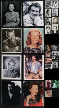 9x0924 LOT OF 27 COLOR AND BLACK & WHITE 8X10 REPRO PHOTOS 1980s portraits of top stars & more!