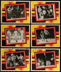 9x0160 LOT OF 6 TAMI SHOW 8X10 STILLS ATTACHED TO DIE-CUT 11X14 PRINTED BACKGROUNDS 1965