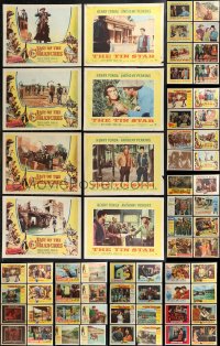 9x0384 LOT OF 78 COWBOY WESTERN LOBBY CARDS 1940s-1960s complete & incomplete sets!