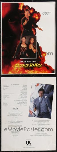 9x0156 LOT OF 8 LICENCE TO KILL SCREENING PROGRAMS 1989 Timothy Dalton as James Bond 007!