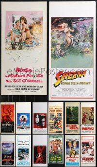 9x0985 LOT OF 14 FORMERLY FOLDED ITALIAN LOCANDINAS 1960s-1990s a variety of cool movie images!