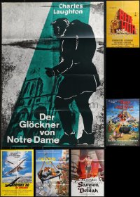 9x0095 LOT OF 7 FOLDED GERMAN A1 POSTERS 1960s-1980s great images from a variety of movies!
