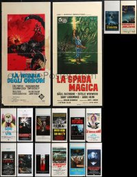 9x0987 LOT OF 16 FORMERLY FOLDED HORROR/SCI-FI ITALIAN LOCANDINAS 1960s-1990s cool movie images!
