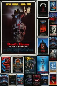 9x0251 LOT OF 67 FOLDED HORROR/SCI-FI/FANTASY ONE-SHEETS 1960s-1990s cool movie images!