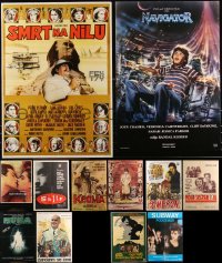 9x1022 LOT OF 18 FORMERLY FOLDED YUGOSLAVIAN POSTERS 1950s-1980s a variety of cool movie images!