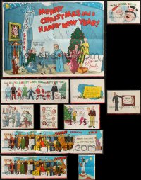 9x0711 LOT OF 4 BOB HOPE CHRISTMAS CARDS 1950s a variety of wonderful holiday artwork images!