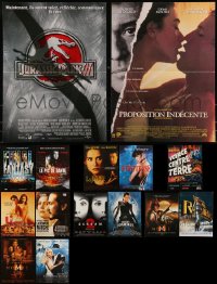 9x1139 LOT OF 21 FORMERLY FOLDED 15X21 FRENCH POSTERS 1990s-2000s a variety of cool movie images!