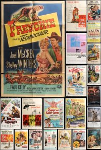 9x0286 LOT OF 28 FOLDED ONE-SHEETS 1950s-1980s great images from a variety of different movies!
