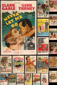 9x0297 LOT OF 21 FOLDED ONE-SHEETS 1950s-1960s great images from a variety of different movies!