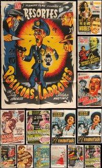 9x0112 LOT OF 20 FOLDED MEXICAN EXPORT POSTERS 1950s-1960s great images from a variety of movies!