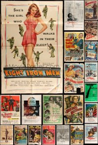 9x0222 LOT OF 120 FOLDED ONE-SHEETS 1940s-1970s great images from a variety of different movies!