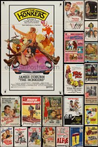 9x0258 LOT OF 61 FOLDED ONE-SHEETS 1950s-1970s great images from a variety of different movies!