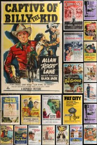 9x0245 LOT OF 72 FOLDED ONE-SHEETS 1950s-1980s great images from a variety of different movies!