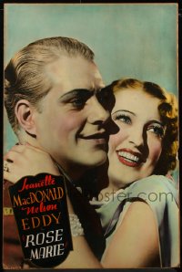 9y0285 ROSE MARIE Meloy Bros 40x60 1936 headshot of Jeanette MacDonald & Mountie Nelson Eddy!