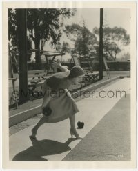 9y1112 ANITA PAGE 8x10 still 1937 she's showing how to play a game of bowling on the green!