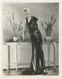 9y1114 ANN HARDING 8x10.25 still 1936 full-length modeling a gown of black cire satin by Bachrach!