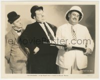 9y1131 BLOCK-HEADS 8x10.25 still 1938 Stan Laurel & Oliver Hardy by Billy Gilbert with shotgun!