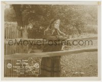 9y1188 FANCHON THE CRICKET 8x10 LC 1915 c/u of lonely soul Mary Pickford leaning on fence, rare!