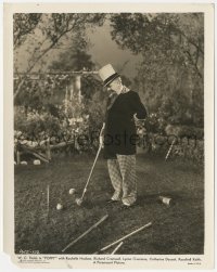 9y1292 POPPY 8x10.25 still 1936 wacky W.C. Fields as Professor Eustace P. McGargle playing croquet!