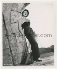 9y1324 SIROCCO 8x10 still 1951 full-length portrait of sexy Marta Toren in low-cut dress by Coburn!
