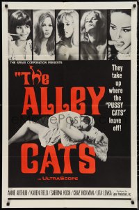 9y1460 ALLEY CATS 1sh 1966 Radley Metzger, sex & violence takes off where the Pussy Cats leave off!